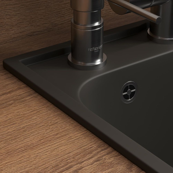 Кухонная мойка Reflection Quadra RF0243BL, черный