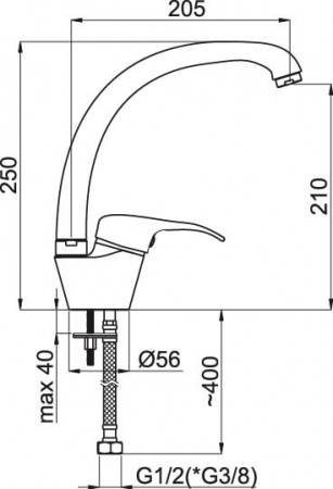 Смеситель для мойки Rubineta Prince P-33 Star P33001