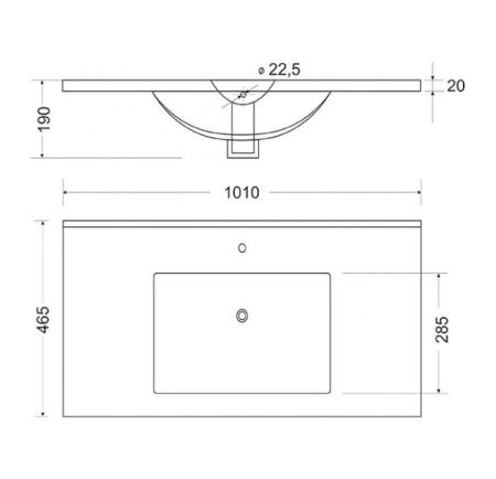 Тумба подвесная Toppus Silk 100 9811.003, белый матовый, с умывальником Premier