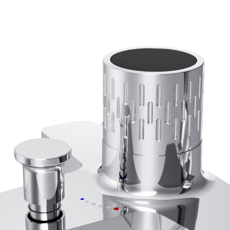 F90A10400 Gem Смеситель для ванны и душа AM.PM с индикацией температуры, хром