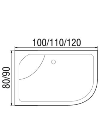 Душевая кабина River NARA 110/80/44 L MT 1100х800х2100мм