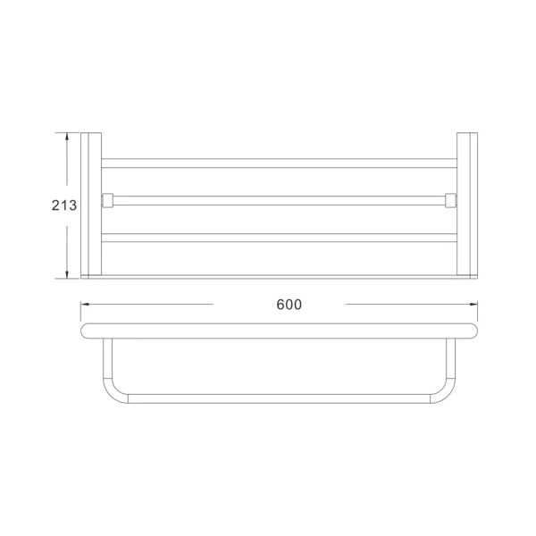 Полка для полотенец Rose RG1708, хром