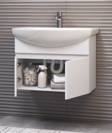 Тумба под раковину подвесная VIGO Wing tp.WIN.BAL.60.2D белый, 60 см
