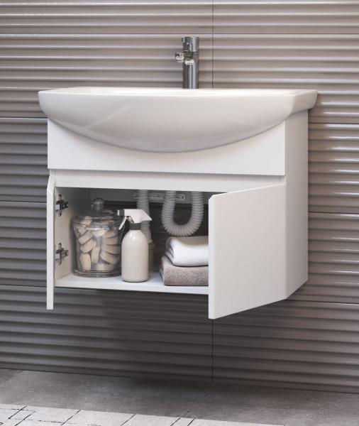 Тумба под раковину подвесная VIGO Wing tp.WIN.BAL.60.2D белый, 60 см