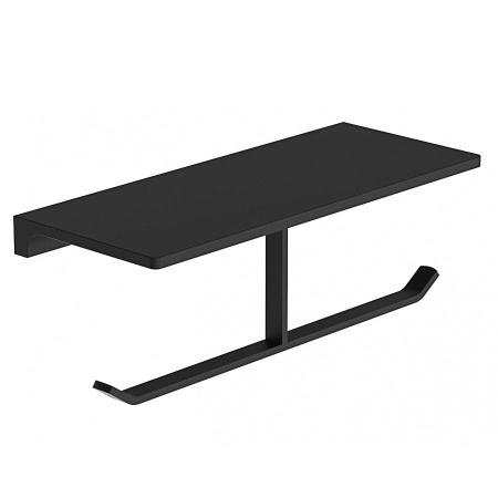 Двойной держатель для туалетной бумаги с полкой WONZON & WOGHAND, Черный (WW-9156-BL)