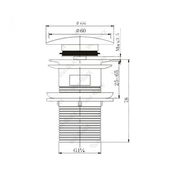 Донный клапан Felice V-4 CROMO