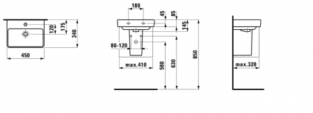 Умывальник Laufen Pro S 8159610001091 45x34x8