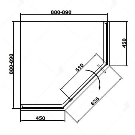 Душевой уголок RGW SV-81 32328199-11 90х90х195 см, хром