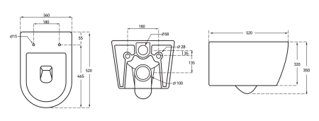 Унитаз Taliente Amato Esteso T3 AE65053 подвесной