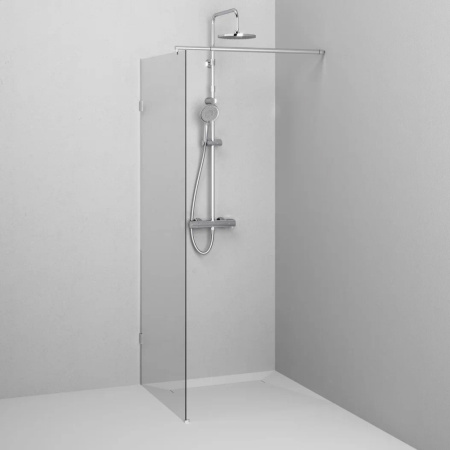 W94WI-80-F1-MTE Душевая перегородка AM.PM X-Joy 80x195, стекло прозр. 6 мм + покрытие, фурнитура мат хром