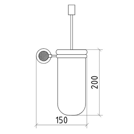 Ершик для унитаза Boheme Royal Cristal 10933-G-B Золото