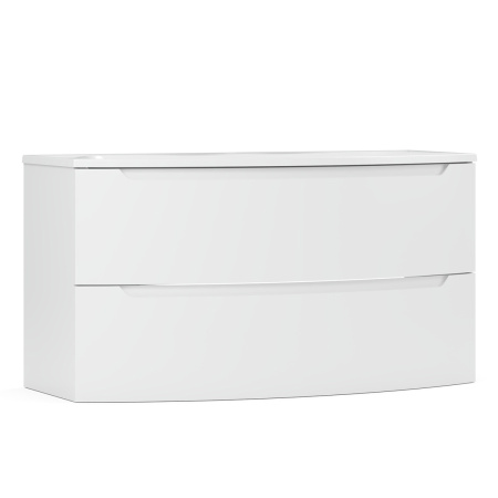 Тумба под умывальник Belux подвесная Ганновер 110-02, белый глянцевый