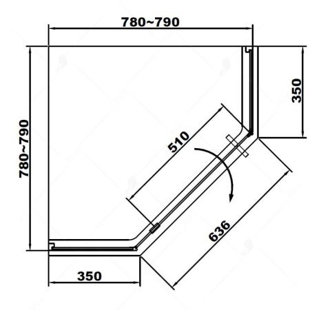 Душевой уголок RGW SV-81B 32328188-14 80х80х195 см, черный