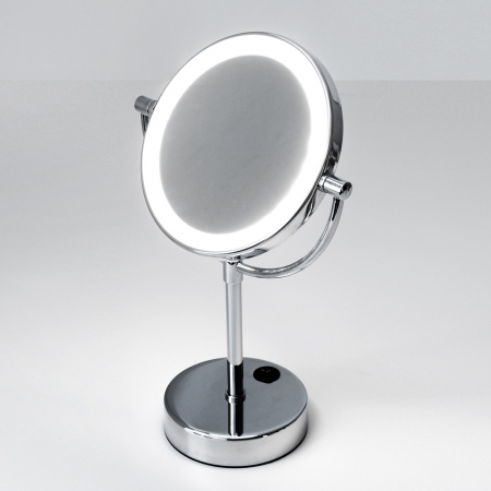 Зеркало с LED-подсветкой двухстороннее, стандартное и с 3-х кратным увеличением WasserKRAFT K-1005