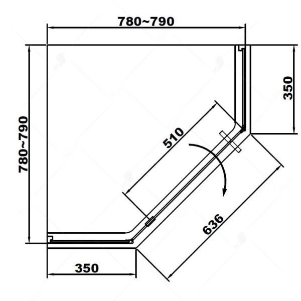 Душевой уголок RGW SV-81 32328188-11 80х80х195 см, хром