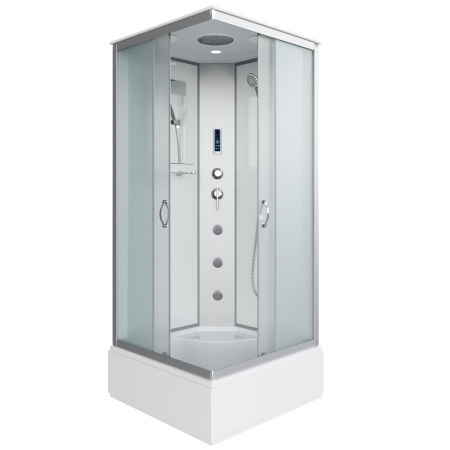 Душевая кабина Niagara Classic NG-1108-14F (90х90х215) средний поддон(26см),стекло матовое,4 места с полкой