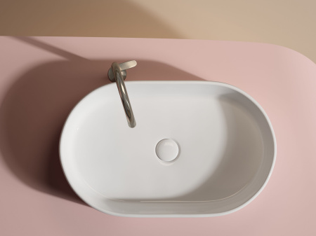 Умывальник чаша накладная овальная Ceramicanova Element 608*385*122мм, Белый, CN6048