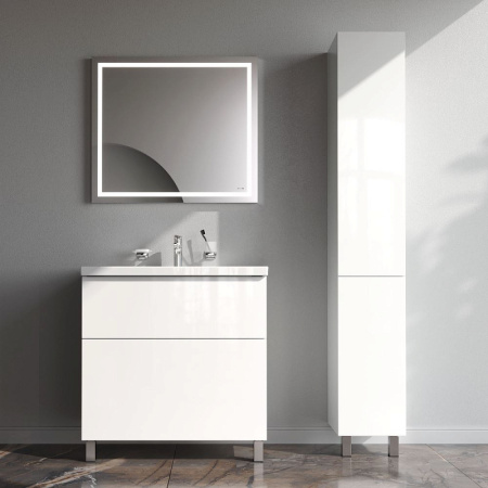 M90FSX0802WG Gem База под раковину AM.PM, напольная, 80 см, 2 ящика push-to-open, белый, глянец