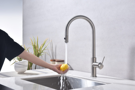 Смеситель для кухни Paulmark GALANT Ga213077-BS, брашированная сталь