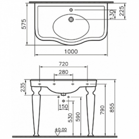 Раковина Vitra Efes 6209B003-0001