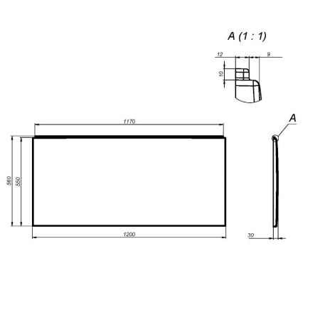 W94A-120-070W-P X-joy панель фронтальная для ванны 120 см