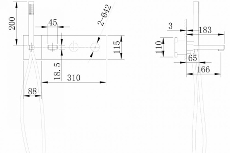 Смеситель ABBER Rund AF8730G для ванны скрытого монтажа, золото матовое