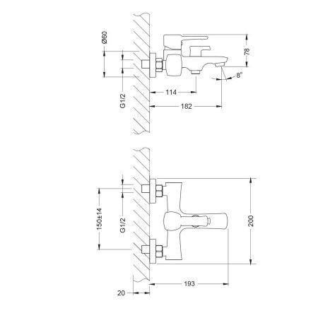 Смеситель Lemark Evitta LM0514C для ванны