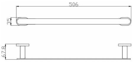 Держатель для полотенец RAV Slezak Yukon YUA0701-50CMAT