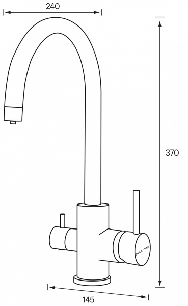 Смеситель для кухни Paulmark ESSEN Es213211-401BR, антрацит / бронза