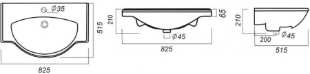 Раковина Sanita luxe Classic 80 см CLS80SLWB01