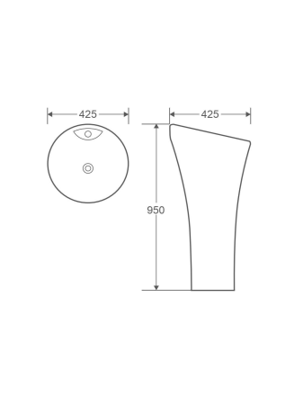 Раковина напольная WeltWasser WW SK TELBACH 007S GL-WT