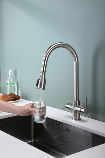 Смеситель для кухни Paulmark LANGE La214212-NI, никель