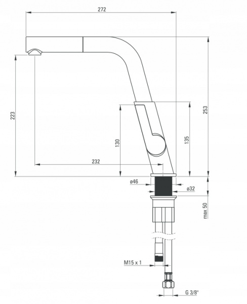 Смеситель для мойки Deante Silia BQS 073M