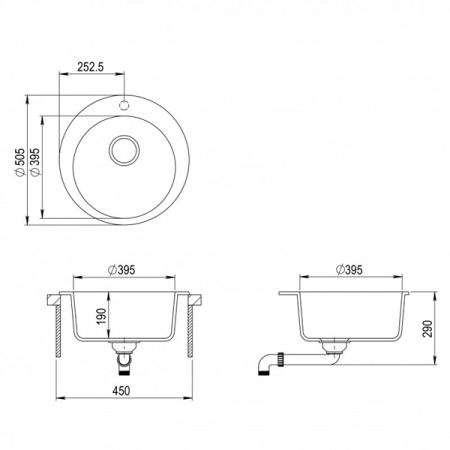 Кухонная мойка Aquasanita Clarus SR100W (silica 111)