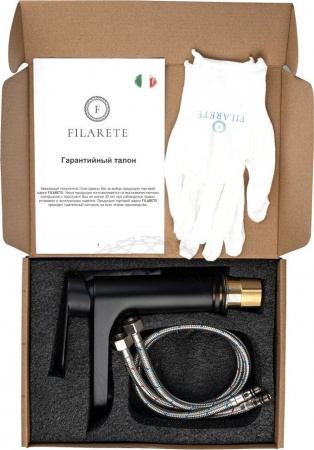 Cмеситель для раковины FILARETE Retta FL5030 (Черный матовый)