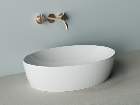 Умывальник чаша накладная овальная Ceramicanova Element 610*410*150мм, Белый, CN5018