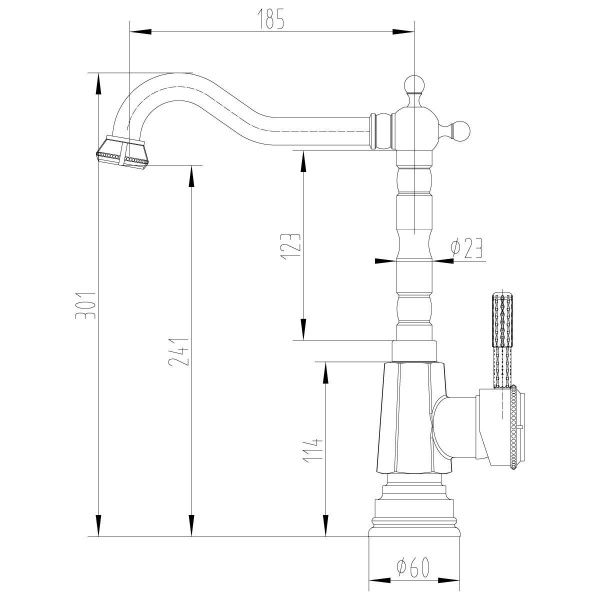 Смеситель  Lemark Jasmine LM6605ORB для кухни