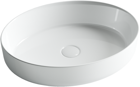 Умывальник чаша накладная овальная Ceramicanova Element 550*400*140мм, Белый, CN5002