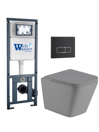 Комплект инсталляции с унитазом Weltwasser MARBERG 410 + GELBACH 041 MT-GR + MAR 410 SE MT-BL