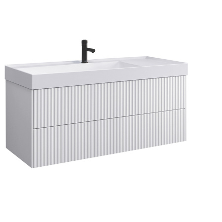 Тумба под умывальник Belux подвесная Сиртаки 120-02, Белый глянцевый