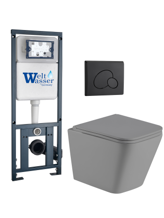 Комплект инсталляции с унитазом Weltwasser MARBERG 410 + GELBACH 041 MT-GR + MAR 410 RD MT-BL
