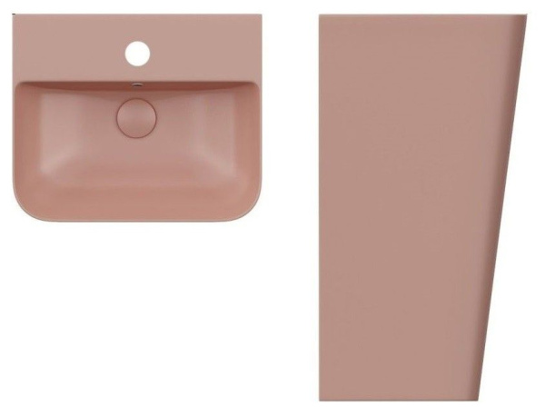 Раковина ISVEA Sott'Aqua напольная 500*420*830 цвет лососевый матовый 10SQ37001SV-2S