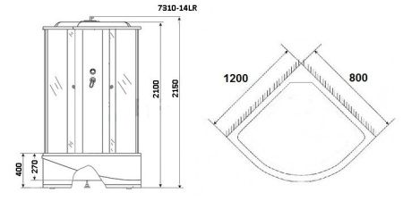 Душевая кабина Niagara Eco NG-7310-14R, 7310R