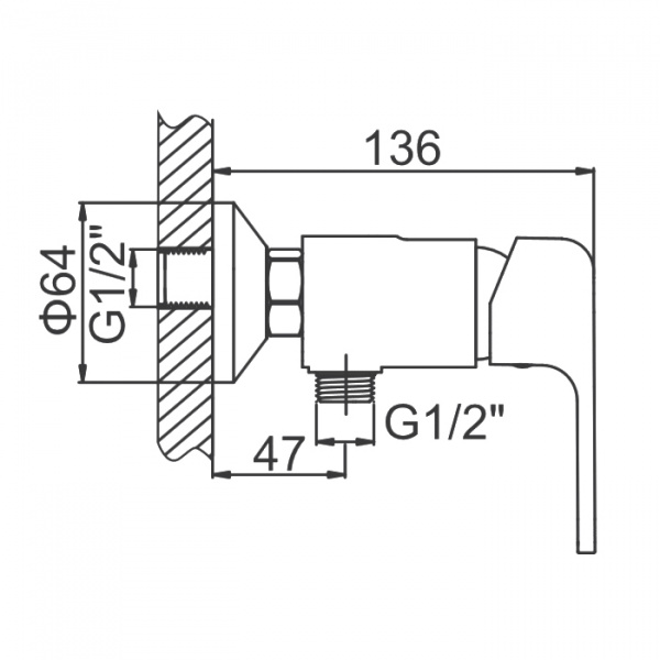 Смеситель для душа Ledeme H44 L2044