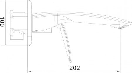 Смеситель для раковины Rose R1141H черный