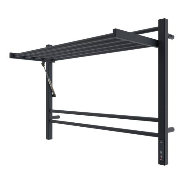 Полотенцесушитель электрический с полкой Terminus Горизонт П8 80х60 КС, черный муар