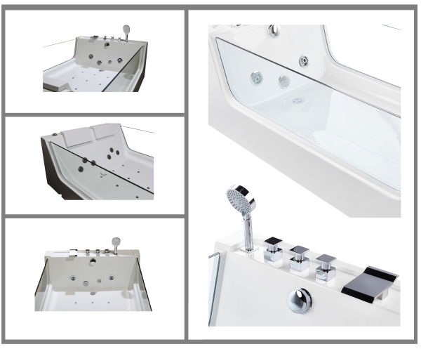 Ванна C-454A акриловая гидромассажная Ceruttispa (1700x1200x580)