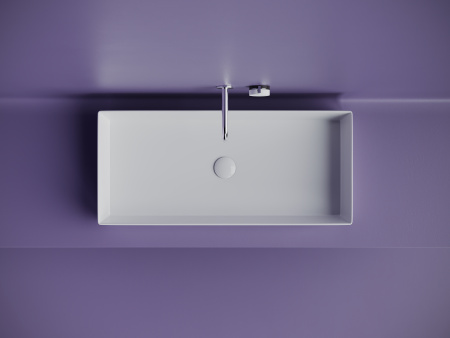 Раковина накладная прямоугольная Ceramicanova Element 801*361*130, белый, CN6072