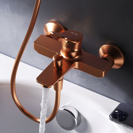 F85A10044 X-Joy, Смеситель для ванны и душа AM.PM, роз. золото