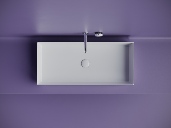 Раковина накладная прямоугольная Ceramicanova Element 801*361*130, белый, CN6072